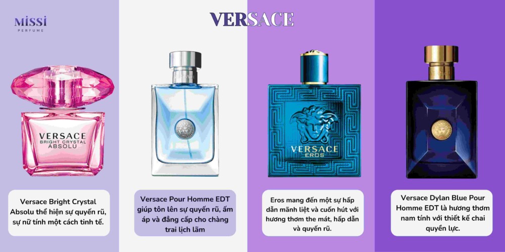 4 Chai Nước Hoa Versace Nổi Tiếng Ở Vn
